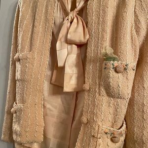 Vintage peach sweater suit